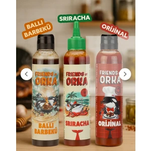 Friends of Orka 3'lü Set (Ballı Barbekü, Sriracha, Orijinal)