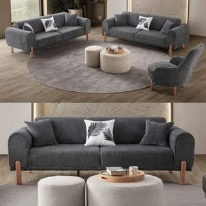 Edsy Home Armoni 3+3 Koltuk Takımı Antrasit