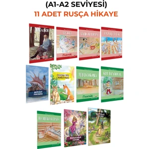 Rusca Hikaye Kitabı Seti A1 +A2 Seviyesi 11 Li Kitap Seti (Karakot Okumalı)