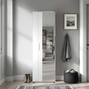 Adore Porto 10 Bölmeli 2 Kapılı Aynalı Ayakkabı Dolabı  SHC-629-BB-2  Beyaz