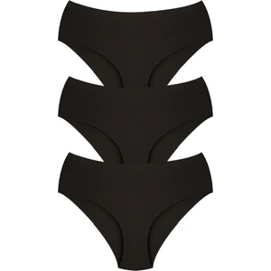 Pamuklu Yüksek Bel Toparlayıcı Kadın Bikini Külot 3'lü Paket - 2