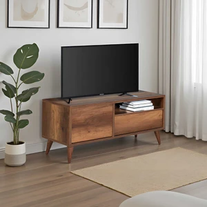 Adore Retro Çekmeceli Tv Sehpası-Oslo Ceviz