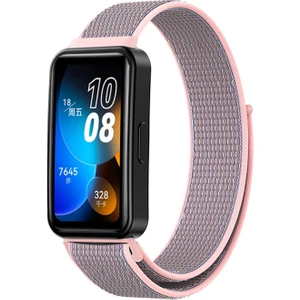 Huawei Band 8 / 9 / 10 Uyumlu Hasır Örgü Ince Kumaş Cırtlı Kordon Bileklik
