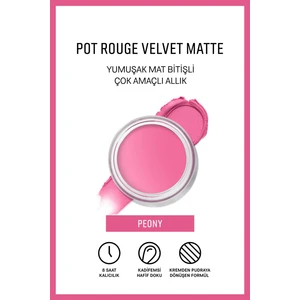 Bobbi Brown Pot Rouge Velvet Matte - Çok Amaçlı Mat Bitişli Krem Allık & Ruj - Peony