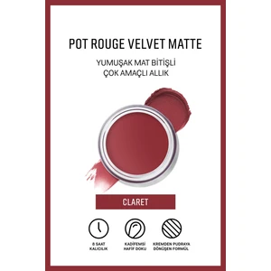 Bobbi Brown Pot Rouge Velvet Matte - Çok Amaçlı Mat Bitişli Krem Allık & Ruj - Claret