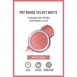 Bobbi Brown Pot Rouge Velvet Matte - Çok Amaçlı Mat Bitişli Krem Allık & Ruj - Muted Peach