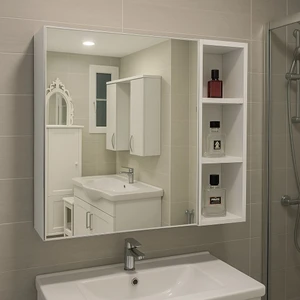 By Golden Aynalı Banyo Dolabı