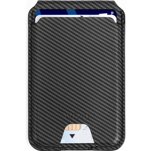 Standlı Magnetik Kartlık Wiwu MW-003 Mag Wallet Siyah Karbon Tasarım