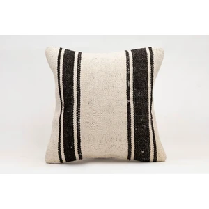 El Yapımı Kilimden Yapılmış Vintage Kırlent Kılıfı, Yün, 40X40 cm