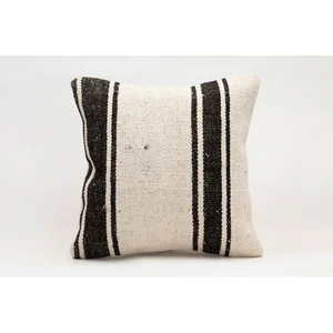 El Yapımı Kilimden Yapılmış Vintage Kırlent Kılıfı, Yün, 40X40 cm