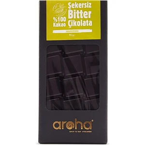 %100 Kakao Şekersiz Bitter Çikolata 80 g