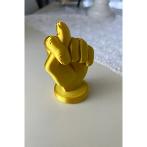 Nah Işareti Dekoratif El Heykeli | Masaüstü 3D Biblo | Modern Ofis ve Ev Süs Eşyası