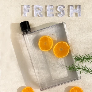 A5 Memo 420 ml Bottle Motivasyonel Su Matarası Notebook Sporcu Suluk Su Şişesi