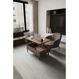 Nino Akıllı Sehpa Tekerli Ayaklı Yemek Masası Çalışma Masası Ceviz Renk