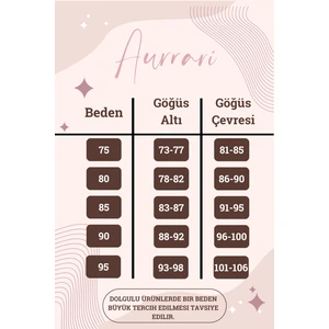 Destekli Dolgulu Sütyen 4 Adet Siyah Ten Beyaz Kırmızı