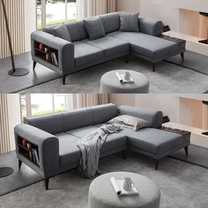 Edsy Home Drog Köşe Koltuk Takımı Gri