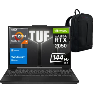 Tuf Gaming A15 FA506NFR-HN012 Amd Ryzen 7 7435HS 32GB 1tb SSD RTX2050 15.6" Fhd 144Hz Windows 11 Taşınabilir Bilgisayar - Webzone Çanta Wz5
