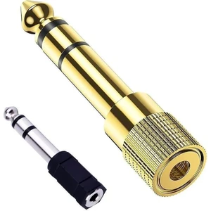 2 Adet 3.5 mm 6.3 mm Jack Çevirici Piyano Için Kulaklık Çevirici  6.35 mm Erkek 3,5 mm Dişi