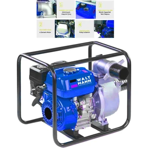 9,8 Hp Metal Şanzıman Turbo Benzinli Yüksek Performans 3 Parmak Benzinli Su Motoru Mavi