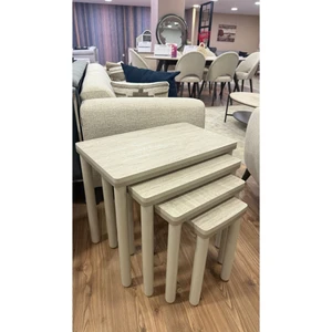 4lü Traverten Bohem Zigon Sehpa Vizon