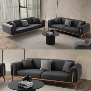 Edsy Home Riva 3+3 Koltuk Takımı Antrasit