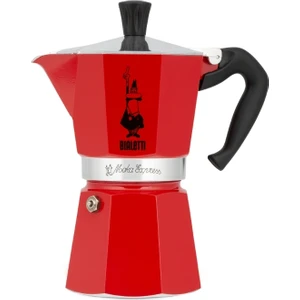 Moka Express Kırmızı 3 Cup ( Moka Express 3 Cup Red Aluminum Moka Pot)