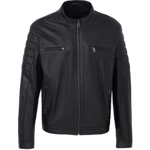 Siyah Hakiki Deri Erkek Hakiki Deri Mont - E24BDM310558-Q3H