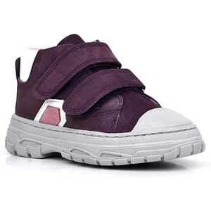Tails Hakiki Deri Mor Cırtlı Çocuk Spor Bot