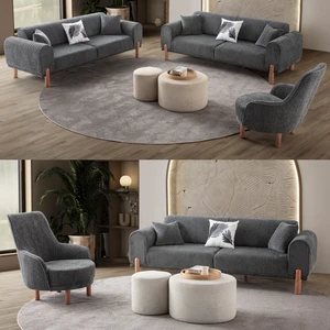 Edsy Home Armoni 3+3+1+1 Koltuk Takımı Antrasit