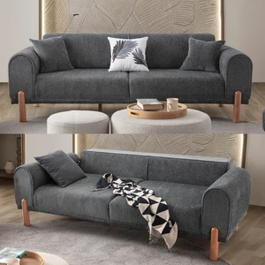 Edsy Home Armoni 3'lü Koltuk Takımı Antrasit
