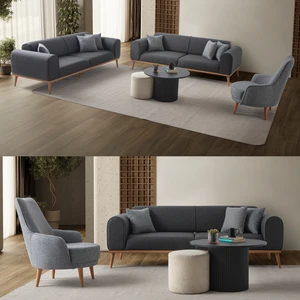 Rebul 3+3+1 Koltuk Takımı Antrasit
