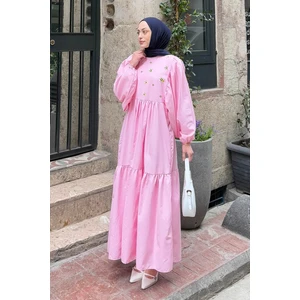 Yazlık Elica Elbise Şeker Pembesi