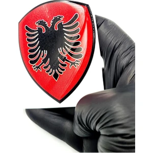 Damla Sticker Arnavutluk Bayrağı Arma Sticker Damla