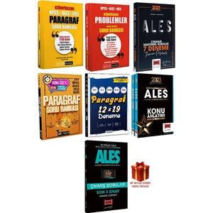 Yediiklim Yayınları 2024 Pegem Paragraf Soru Bankası-Problemler Soru B-Panem ALES 5D-Paragraf SB-Deneme-Konu-Son 3 Yıl