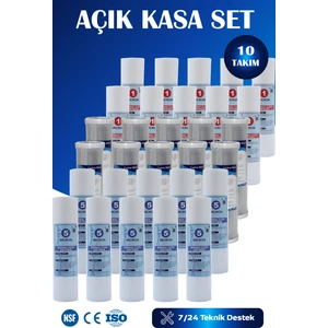 WaterMelon Açık Kasa Su Arıtma Cihazı Filtresi 3 Aşama Ekonomik Paket 10 Takım