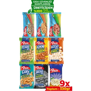 Paşa Kuruyemiş Lezzeti Keşfet 330 gr - 9 Paket