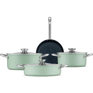 Mint Green 7 Parça Granit Tencere Seti