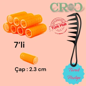 1216 Cırtlı Yapışkanlı Bigudi 7'li Çap 2,5cm