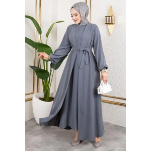 Asil Abaya Takım Gri