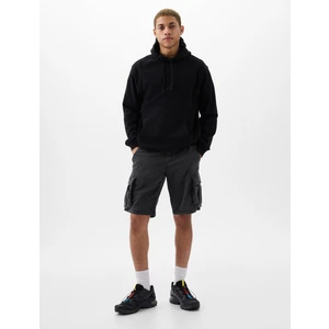 Erkek Siyah 11" Relaxed Kargo Şort
