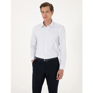 Pierre Cardin Erkek Mavi Kareli Slim Fit Uzun Kollu Gömlek 50307263-VR036