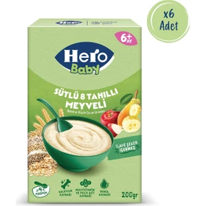 Hero Baby Sütlü 8 Tahıllı Meyveli 400 gr x 6 Adet