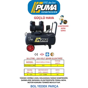 50 Lt Yüksek Verimli Kompresör (Yağsız)