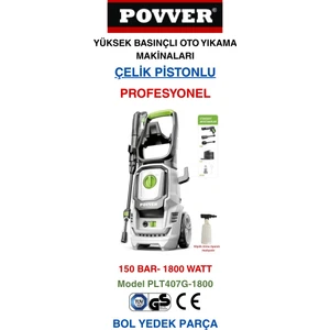 PROFESYONEL İNDÜKSİYON MOTORLU Yüksek Basınçlı Yıkama Makinası (1800 W - 150 Bar) KÖPÜK ATMA APARATI HEDİYE