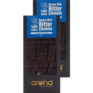 İkili Avantaj Paket %85 Kakao Hurma Özlü Bitter Çikolata 80 g x 2 Adet