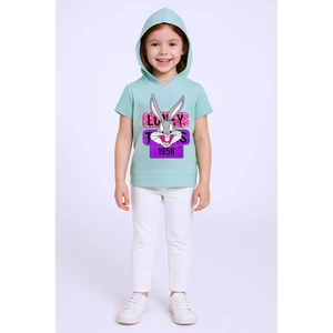 Kız Çocuk Tshirt Tavşan Baskılı A3