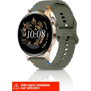 Huawei Watch Gt / Gt2 / Gt3 Elegant 42MM Uyumlu Wave Silikon Kordon 20MM