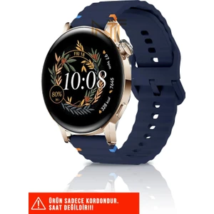 Huawei Watch Gt / Gt2 / Gt3 Elegant 42MM Uyumlu Wave Silikon Kordon 20MM