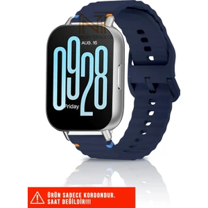 Xiaomi Redmi Watch 4 / Redmi Watch 5 / Mi Band 8 Pro Uyumlu Wave Silikon Kordon 20MM