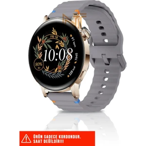 Huawei Watch Gt / Gt2 / Gt3 Elegant 42MM Uyumlu Wave Silikon Kordon 20MM